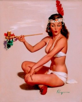 indian pipe girl pin up